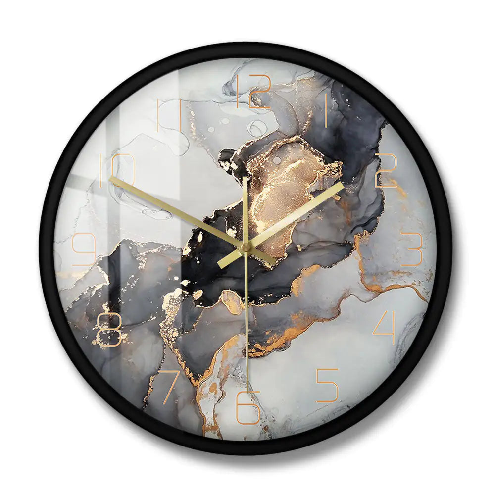 Marble Print Wall Clock